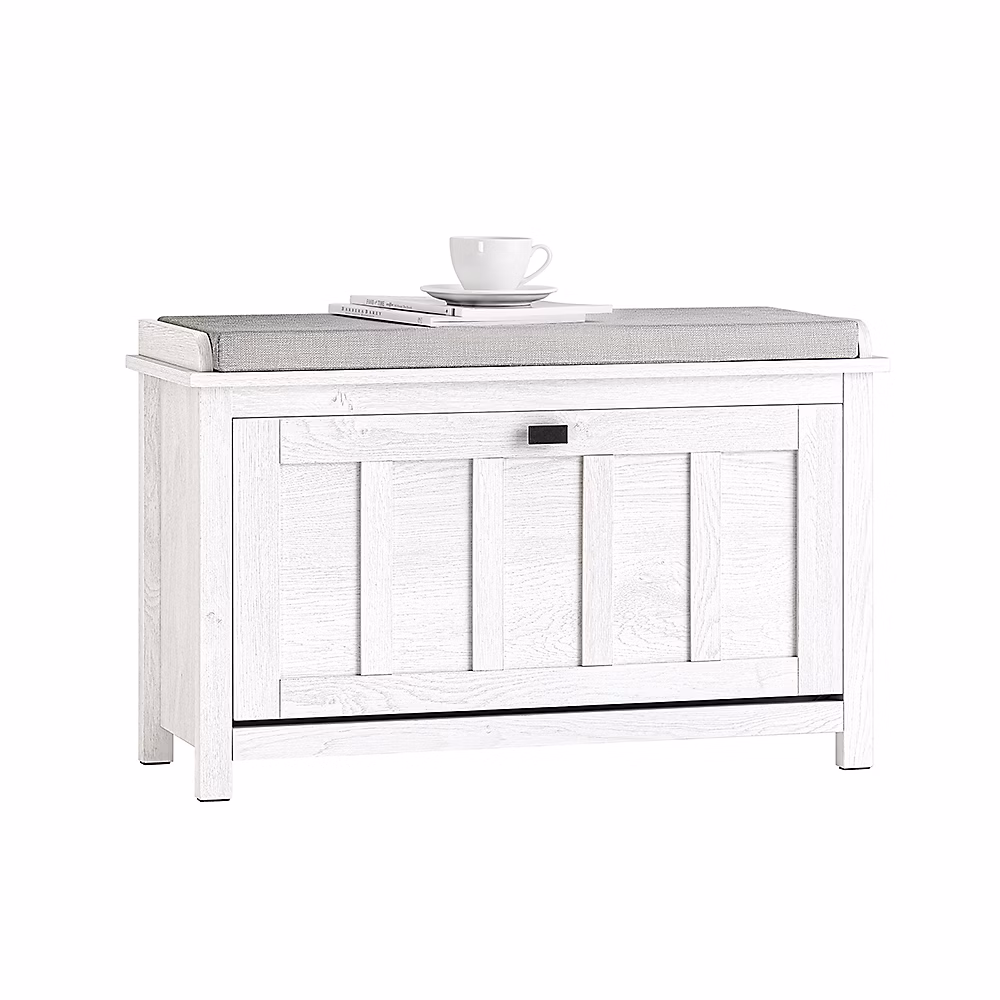 Banc à Chaussures avec Coussin Rembourrée 1 Abattant | FSR161 – W – SoBuy