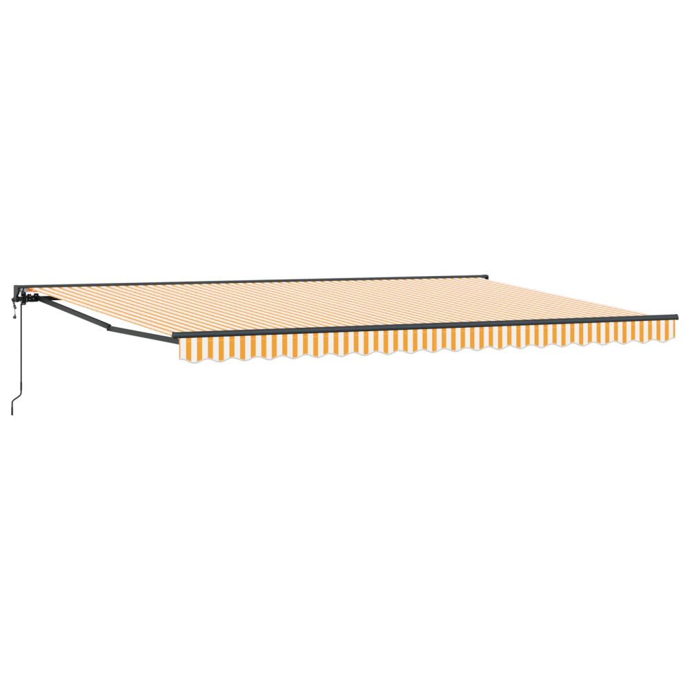 vidaXL Cadre d'auvent Jaune et blanc 500 × 300 cm