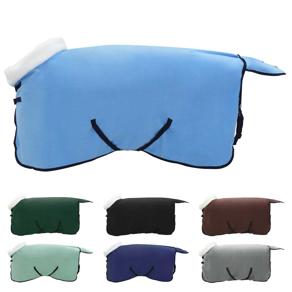 vidaXL Couverture Équine Aqua Complet 85 cm Fleece polaire