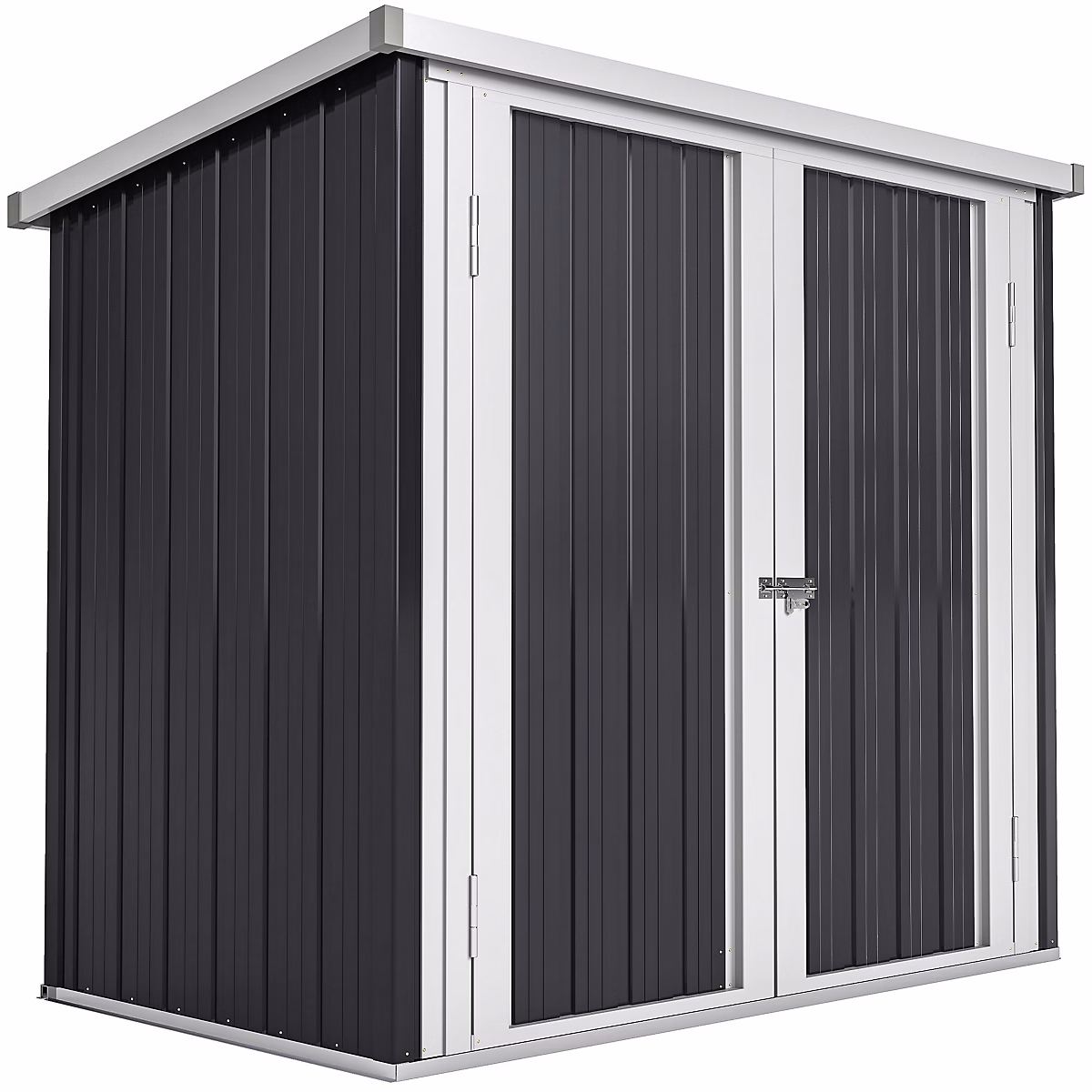Abri de jardin – remise pour outils, abri vélo, abri poubelle, 2 portes verrouillables, dim. 147L x 86l x 134H cm