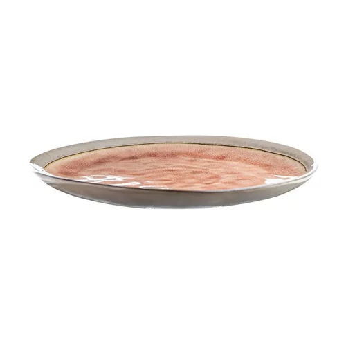 Espace vert moderne:Assiette plate Grimaud rose en grès Ø 27 cm