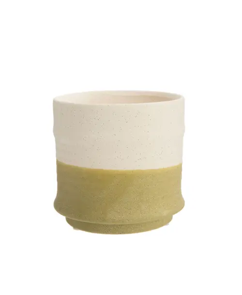 Jardin & extérieur:Cache-pot Baby coloris beige en céramique - 7 x 7 x 7 cm