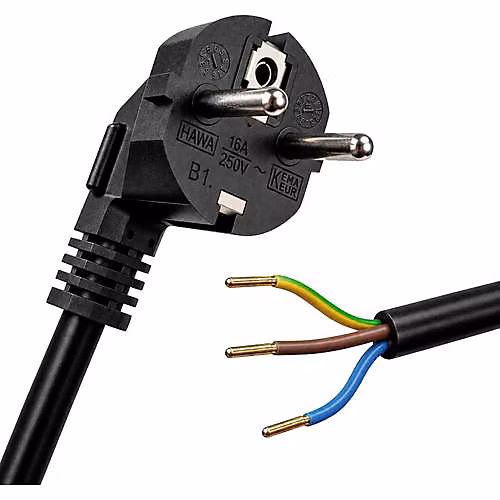 Câble de raccordement HAWA 1008225 H05VV-F 3G 1 – 5 mm² noir 3,00 m
