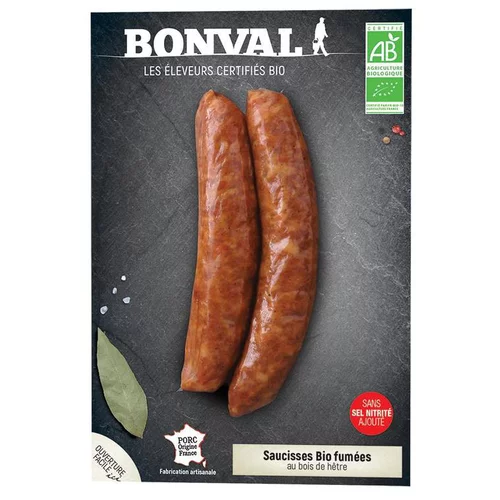 Pour plus de praticité au jardin:Saucisses fumées x 2/ 200 g