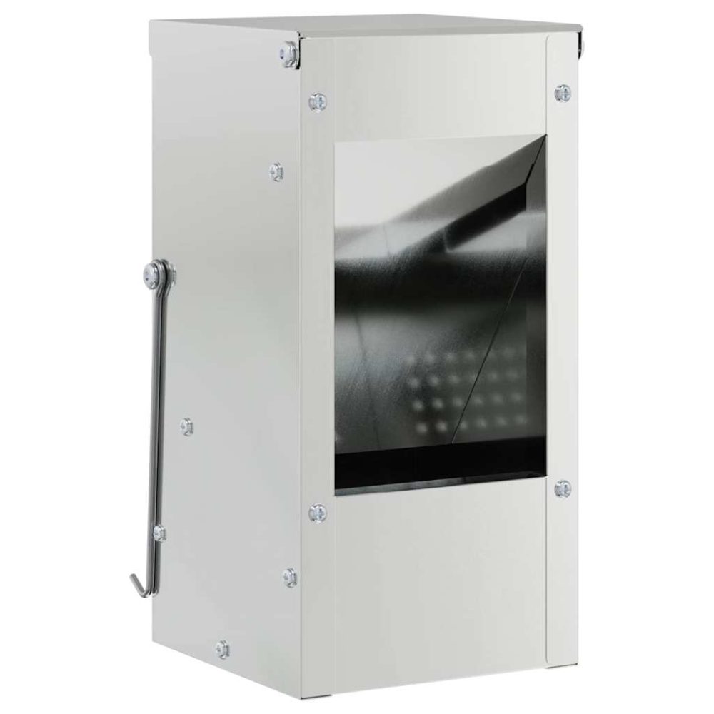 vidaXL Distributeur pour lapins Argent 12,5 x 12,5 x 25 cm 1,5 kg