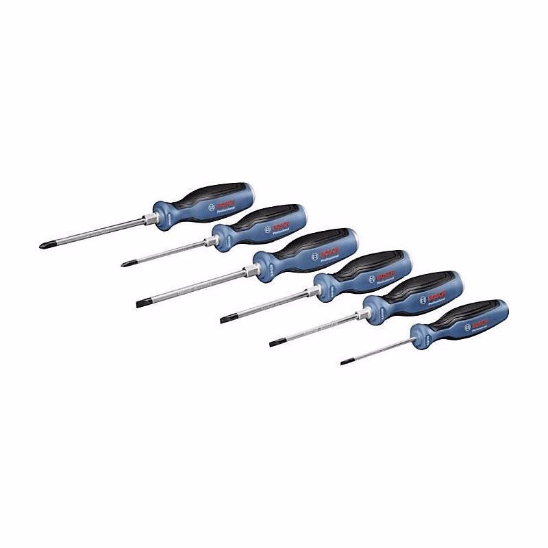 Bosch – Set de 6 tournevis Torx, tiges metalliques, pointes precises
