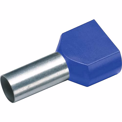 Embout double d'extrémité pour câble 2 – 5 mm² partiellement isolé, pack de 100 pièces
