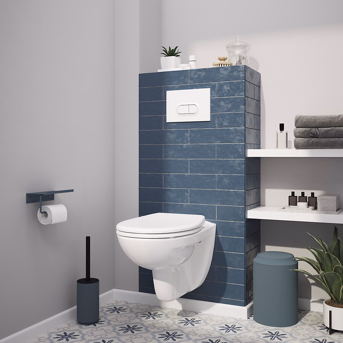 Cuvette WC suspendu GoodHome Lagon en céramique avec abattant duroplast blanc – Réf. TGEZGKKVS8439727360