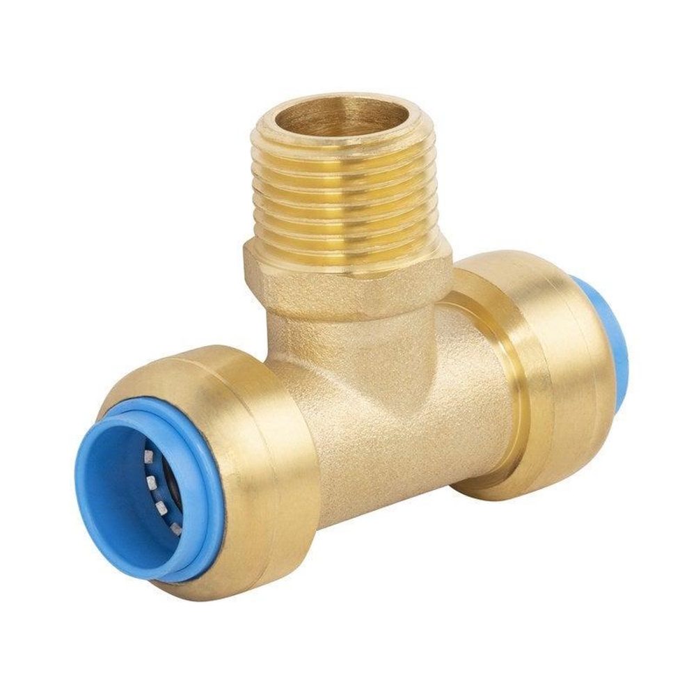 CENTRALE BRICO Te automatique laiton M 15 x 21 pour pour tube en cuivre / pour tube en per