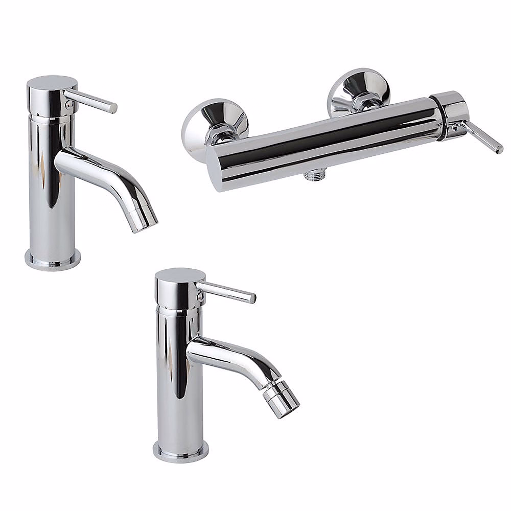 Ensemble Robinet Lavabo – Bidet, Groupe Externe Douche Chromés, Fassa
