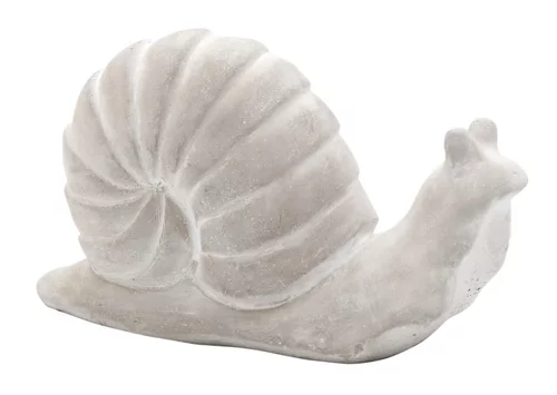 Jardin fonctionnel:Figurine escargot coloris gris en ciment 21 x10,5 x 12,5 cm