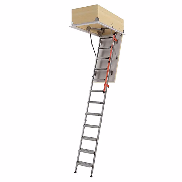 Echelle escamotable en métal | Trémie de 60 × 120cm – Hauteur de 2.33 à 2.80m – LML60120 – 2