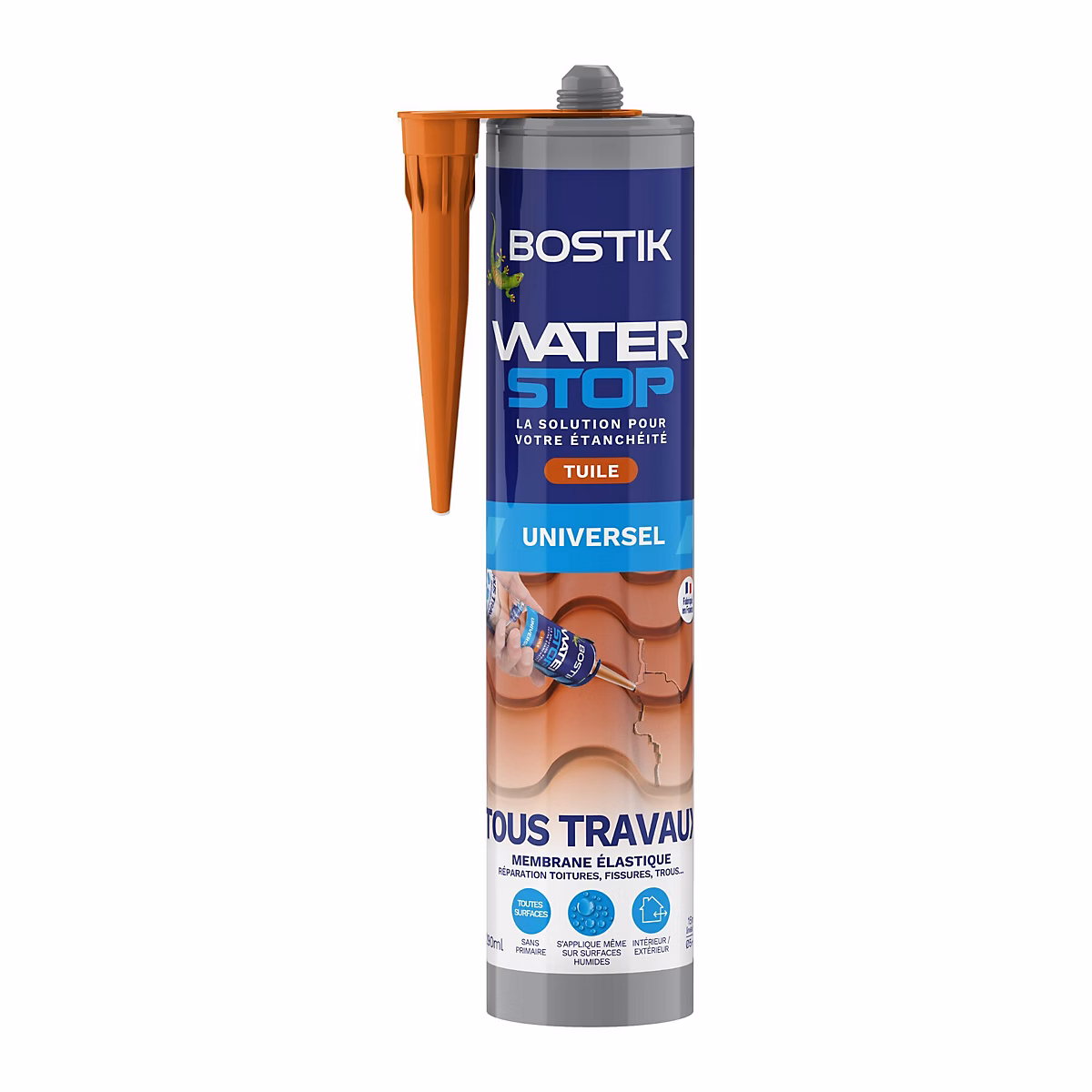 Membrane élastique d'étanchéité Tous travaux | tuile – Bostik Waterstop cartouche 290ml