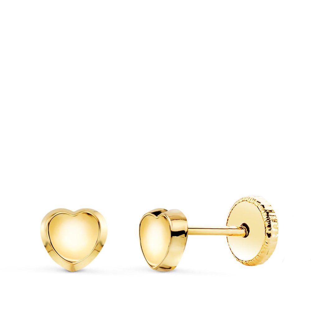 L'ATELIER D'AZUR Boucles d'Oreilles Or 18 Carats 750/000 Jaune Coeur