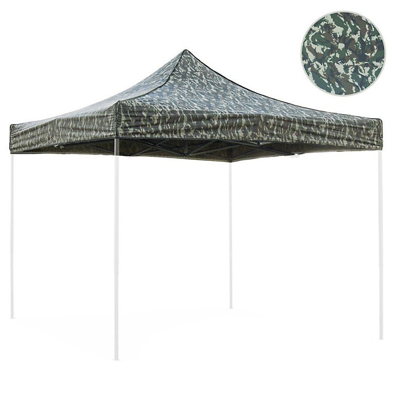Bâche de toit imperméable 3 × 3 camouflage militaire de remplacement pour tonnelle pliante
