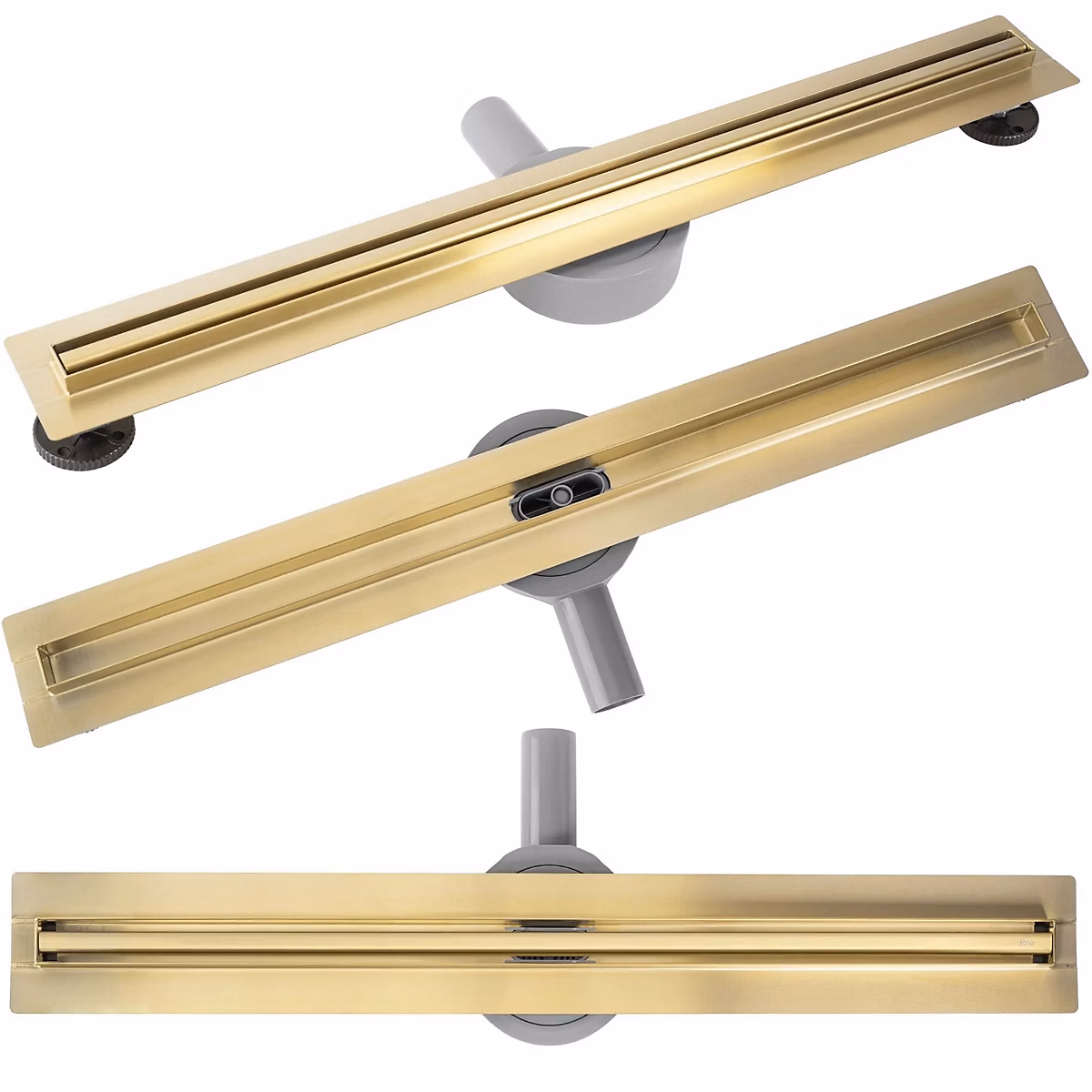 Evacuation des eaux – Drain Linéaire Rea Neox Slim Pro 80 Brush Gold