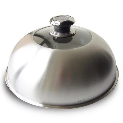 Nature extérieur：Couvercle cloche en inox avec poignée thermomètre