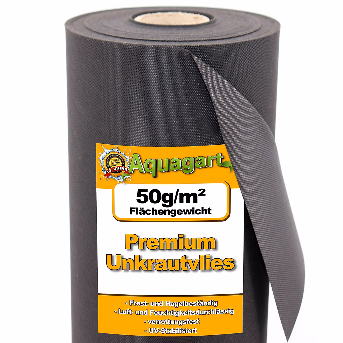 96 m² film de paillage – toile de paillage, non-tissé 50 g 1,6 m de large Aquagart