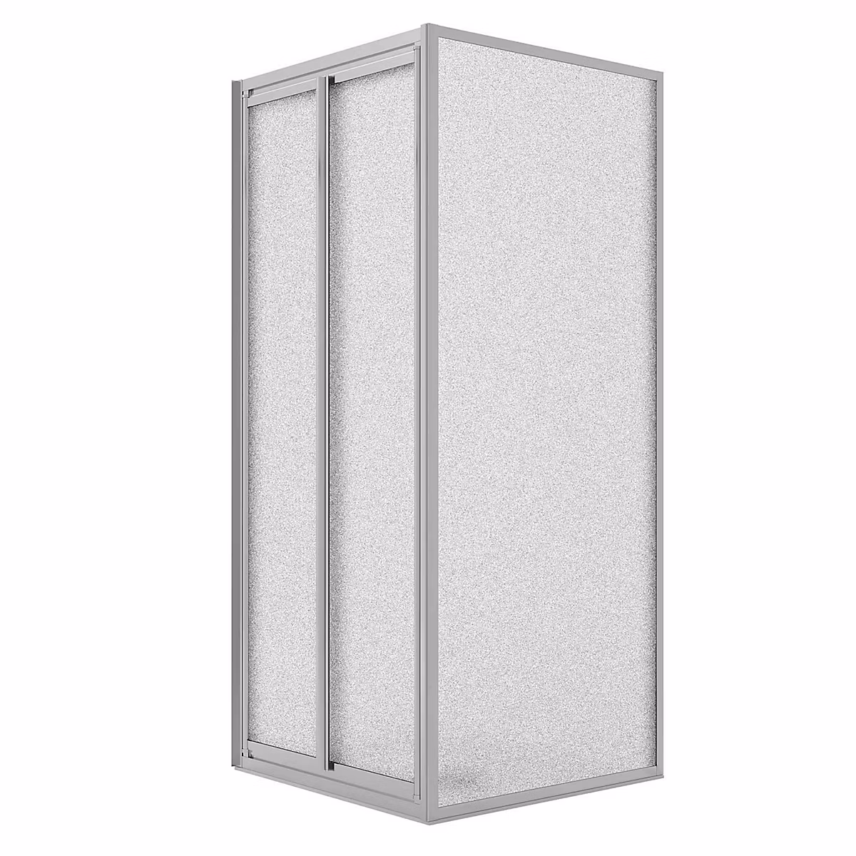 Cabine de Douche Angulaire 70 × 80CM H198 Verre Opaque Fixe+Saloon 2 Pivotantes 80 mod. West