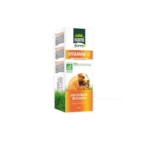 Utile pour le jardin：Vitamine C bio pour cochon d’inde en flacon de 120 ml