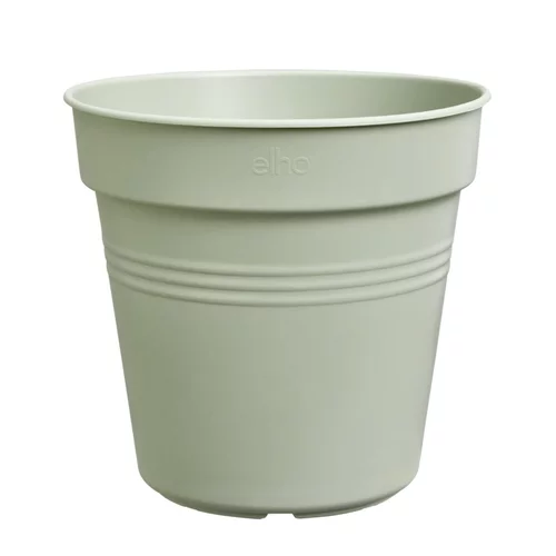 Adapté à l’extérieur:Pot de culture en polypropylène vert pierre Elho Green basics - Ø 13 x H 12 cm