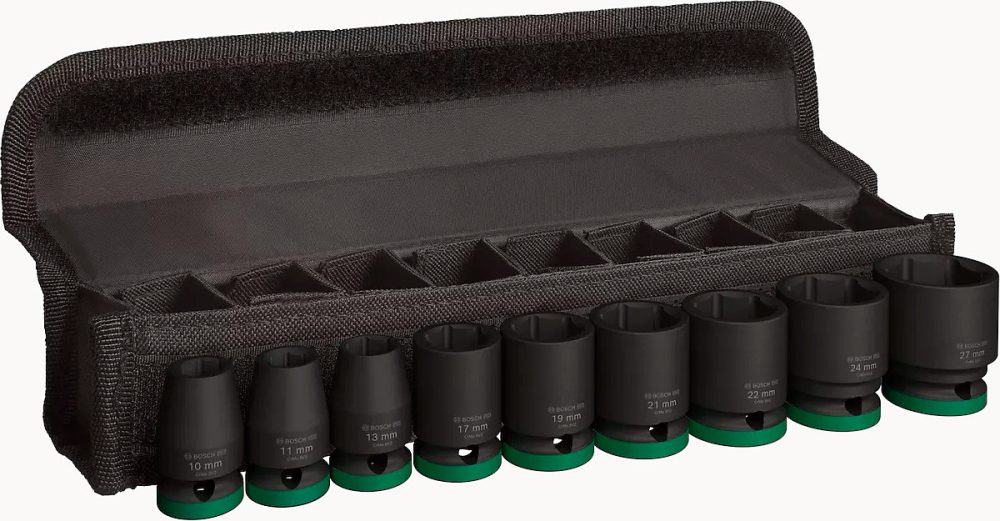 Coffret de 9 douilles à chocs PRO Impact 1/2'' M10 – 27 38 | 40mm | BOSCH | 2608003038