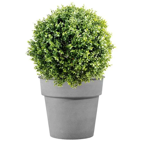 Sélection maison:Pot horticole en acier peint gris clair Ø 27 x H 24 cm