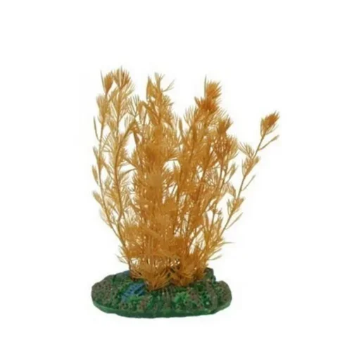 Choix malin:Plante artificielle pour aquarium, myriophylle jaune, AQUA NOVA - Hauteur 13cm