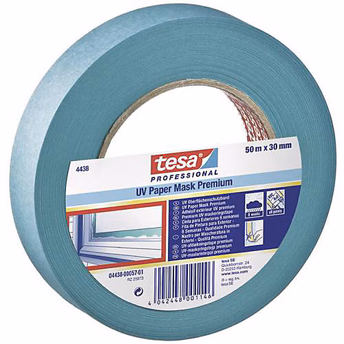 Bande de masquage papier TESA 4438-17-00 bleu – 50 m x 30 mm