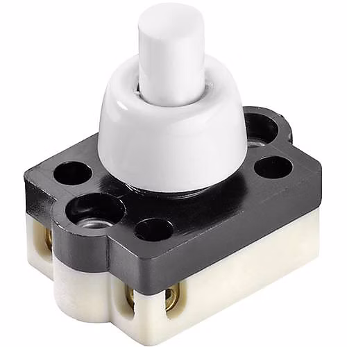 Bouton | poussoir à accrochage 3076 – 001.01 – poussoir permanent blanc – montage M12 x 1 250 V/AC.