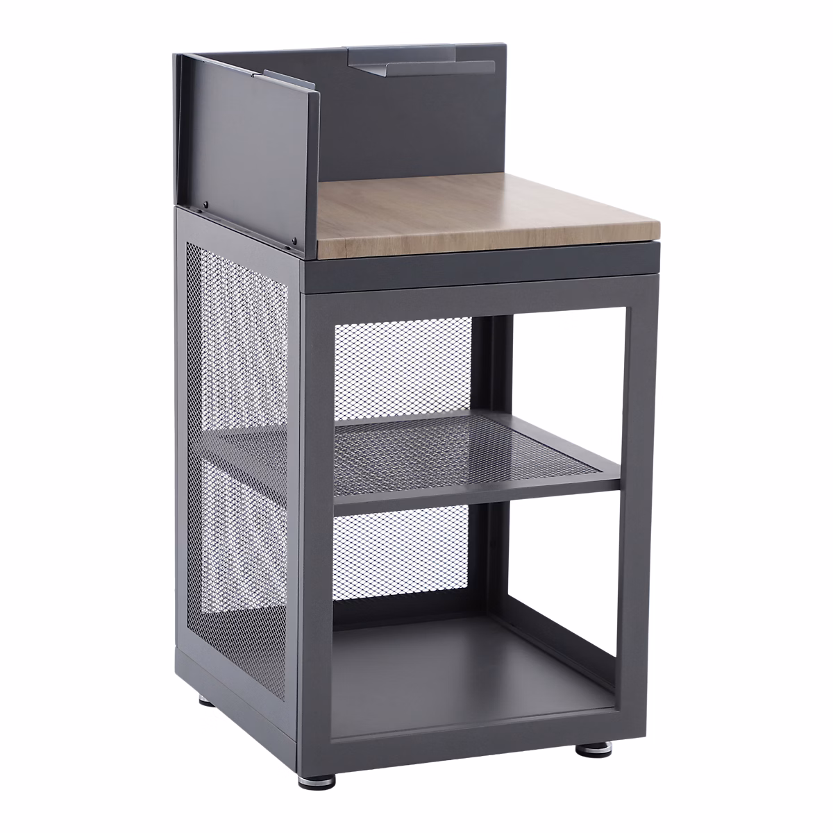 Cuisine d'extérieur – Meuble d'angle cuisine extérieure plan de travail effet bois 1 étage GoodHome Cucino