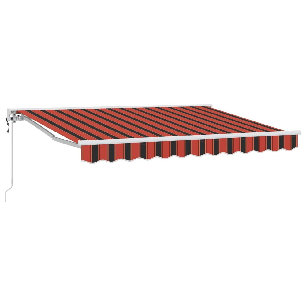 vidaXL Auvent rétractable électrique Orange, Noir et Jaune 3,5 x 2,5 m