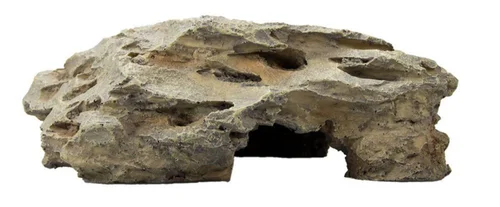 Mon jardin:Décor pour terrarium ou aquarium coloris gris Hobby Comb Cave 2 - 22,5 x 12,5 x 7,5 cm