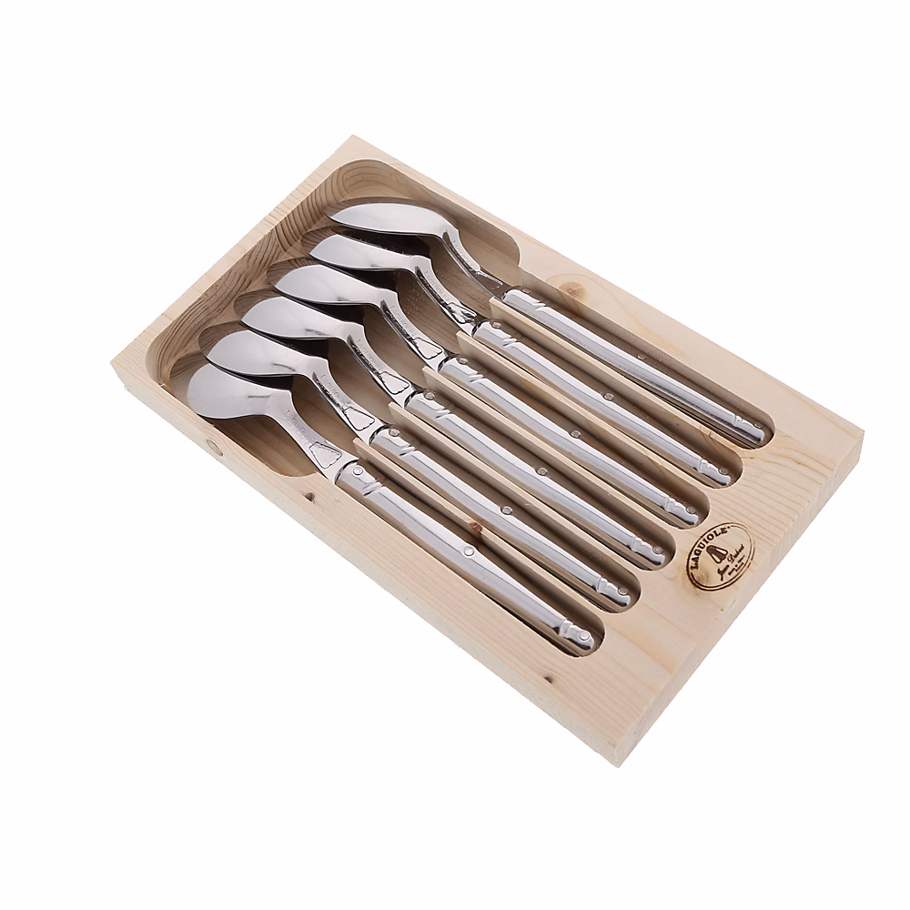 Coffret 6 cuillères de table Laguiole en inox – Réf. QCNAQJKXC2804105426