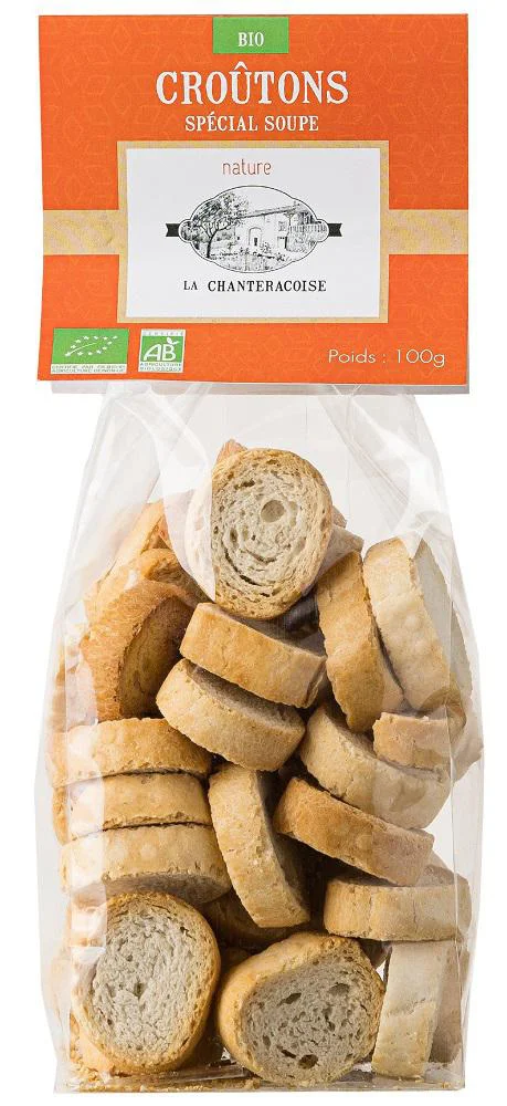 Indispensable au jardin：Sachet de croûtons nature bio Chanteracoise - 100 g