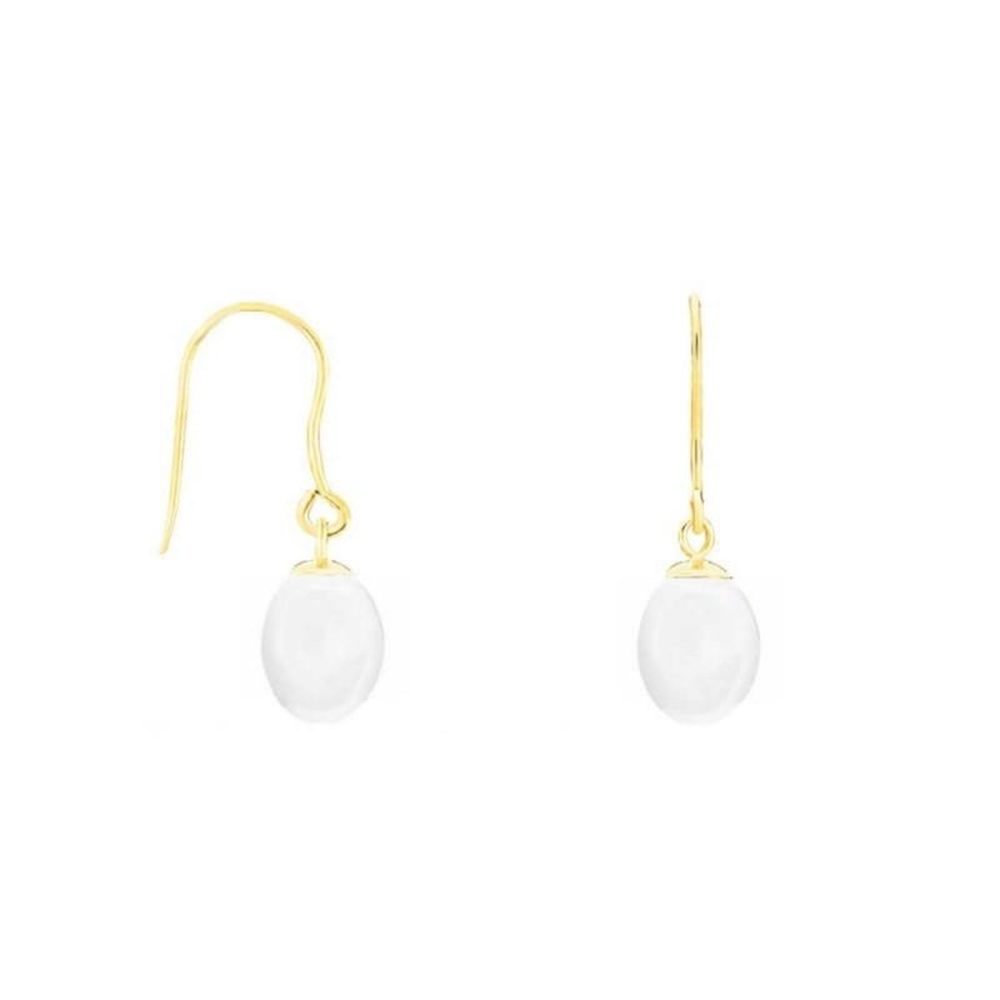 L'ATELIER D'AZUR Boucles d'Oreilles Or Jaune Perles de Culture - Dormeuses