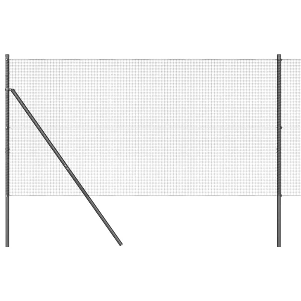 vidaXL Clôture en fils soudés pour fixation au sol 10 x 1,4 m Gris