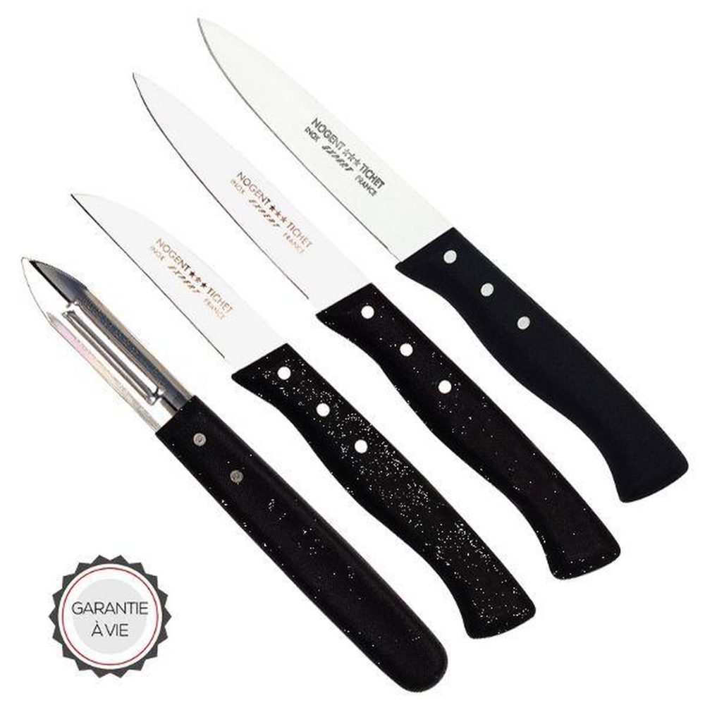 Nogent 3 etoiles Coffret de 3 couteaux et un éplucheur - 00087v