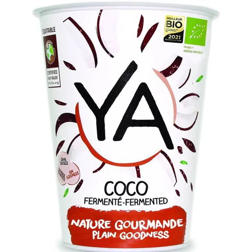 Confort extérieur：Dessert végétal fermenté coco nature gourmand en pot Ya - 400g