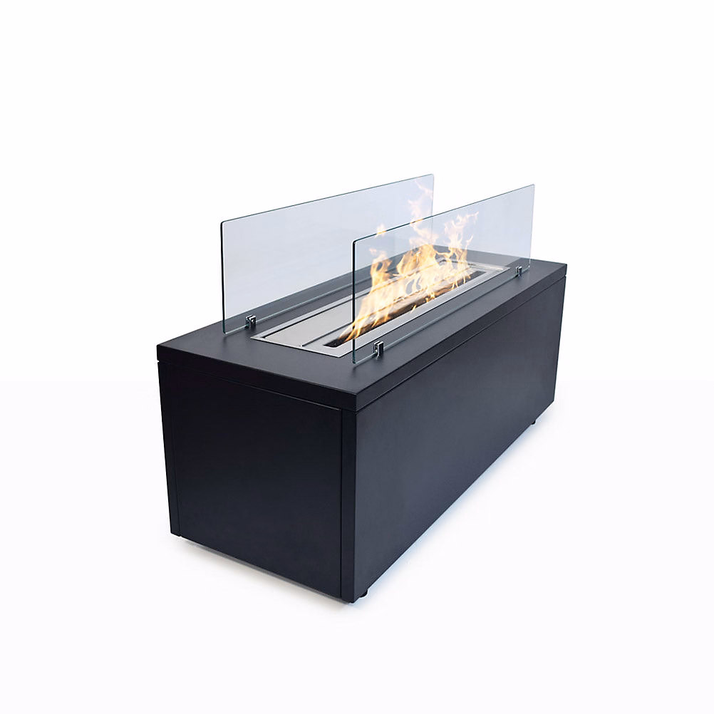 Cheminée Bioéthanol Sur Pied Caravaggio Noire Pour Intérieur/Extérieur L100Xp40Xh40 Cm – Réf. QCVLZZGNU8489509903