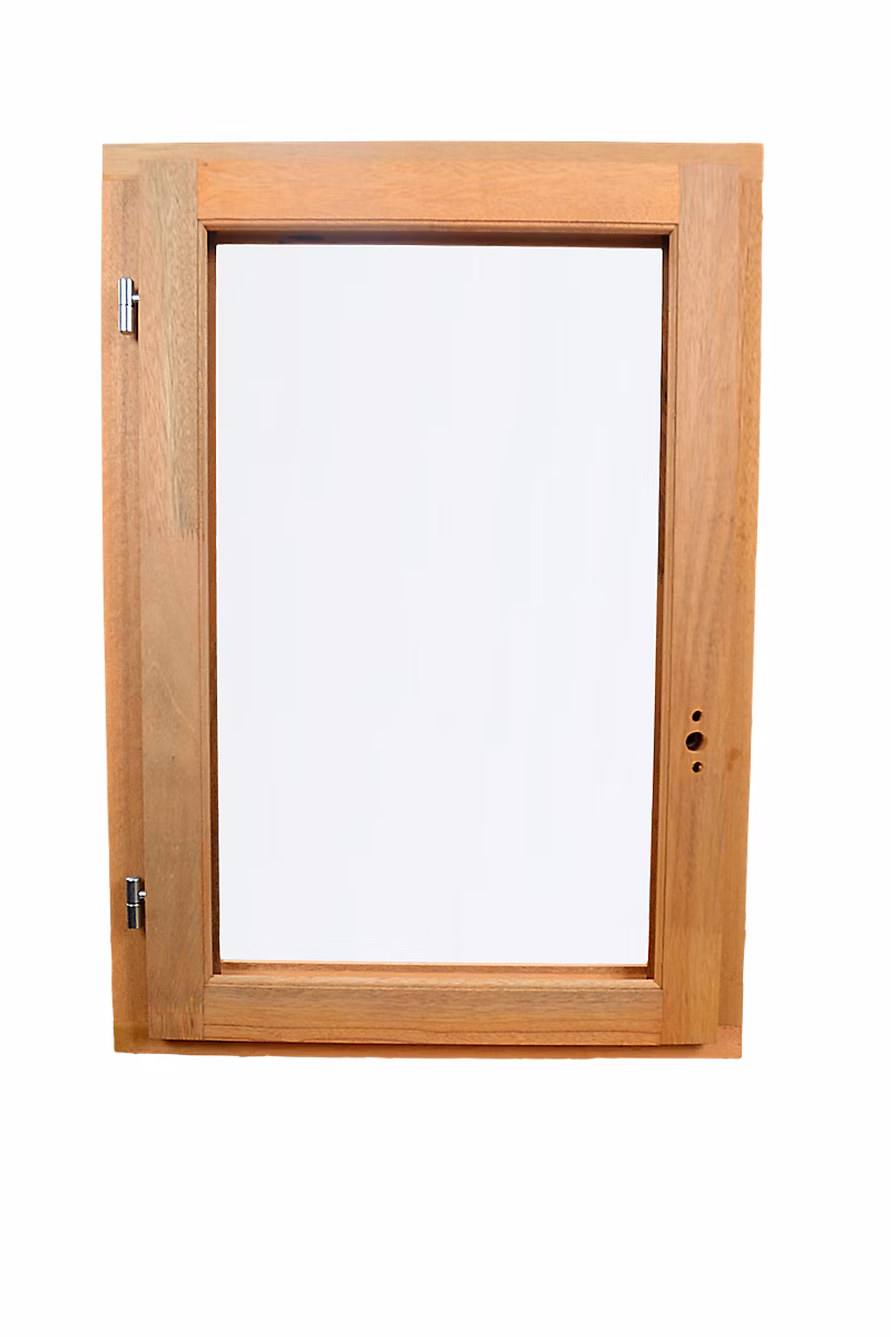Fenêtre 1 vantail tirant gauche double vitrage GoodHome en bois marron l.45 x H.47 – 8 cm