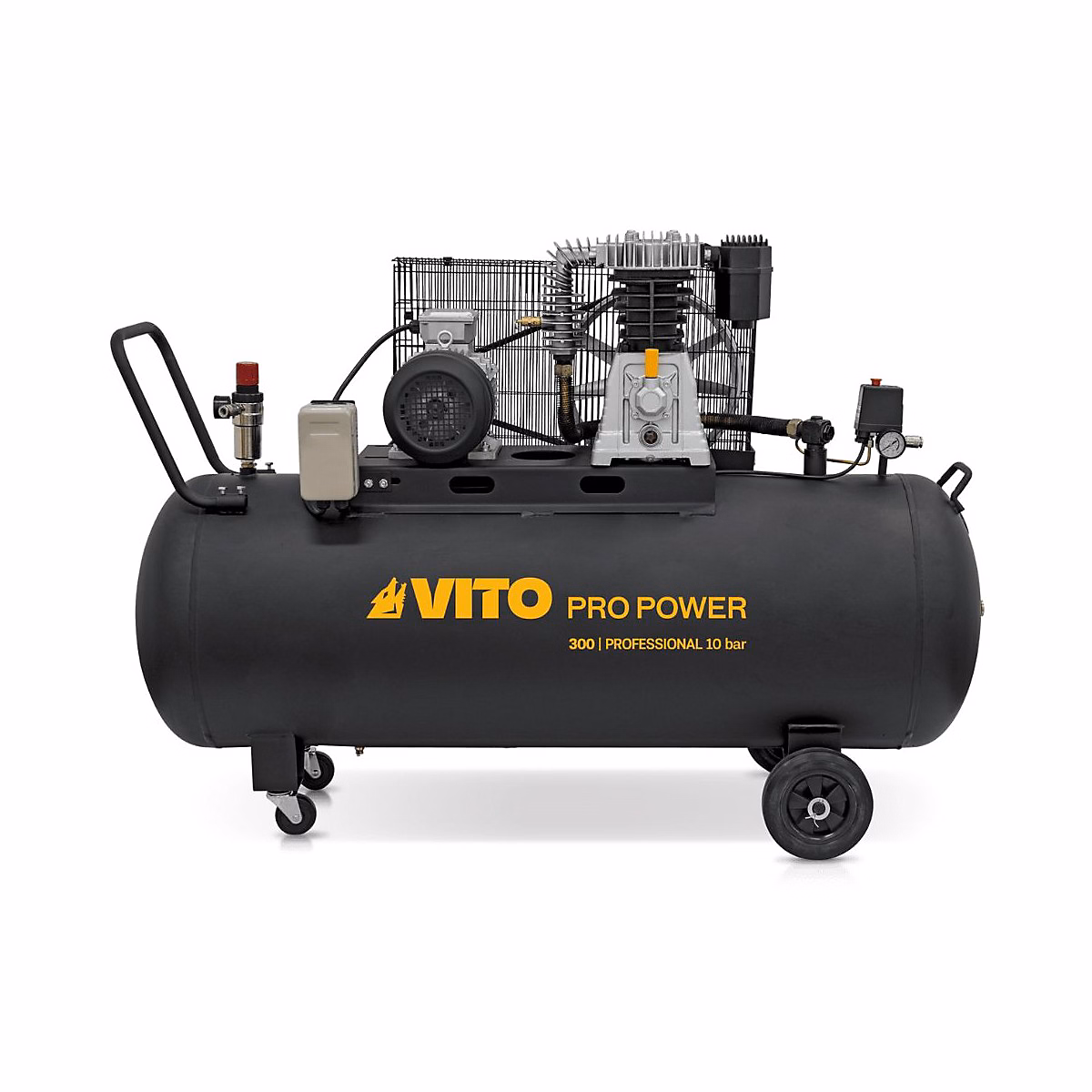 Compresseur d'air 300L Courroie 10 Bar 4000W 5.5CV 500L/min 380V VITO – Réf. FEYVZRSHZ5887329991