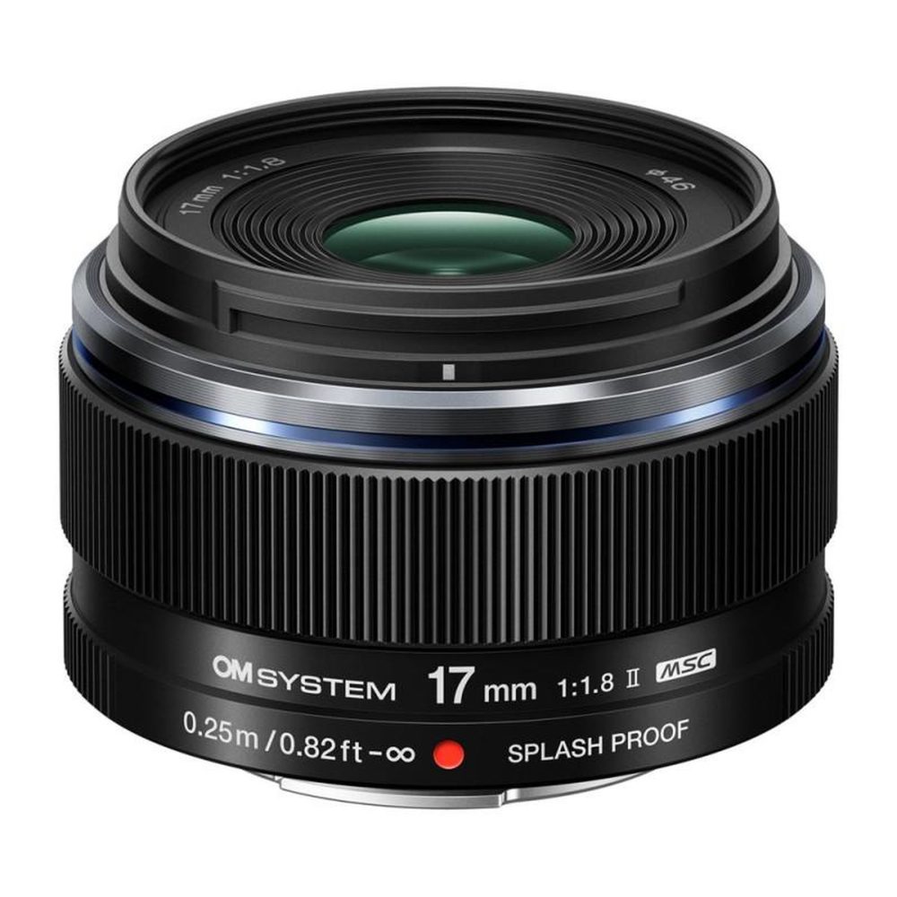 OM SYSTEM Objectif à Focale fixe Om System M.Zuiko Digital 17 mm f 1.8 II Noir pour Monture Micro 4 3