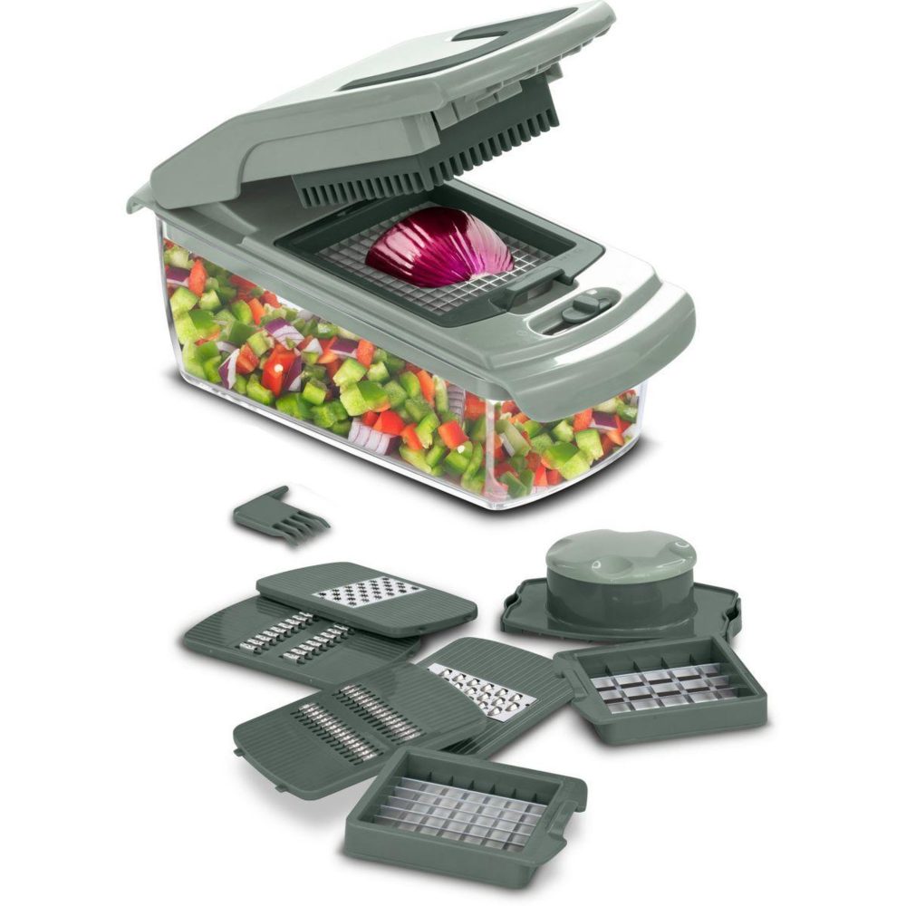 ESSENTIEL B Mandoline multifonction avec recipient vert sauge