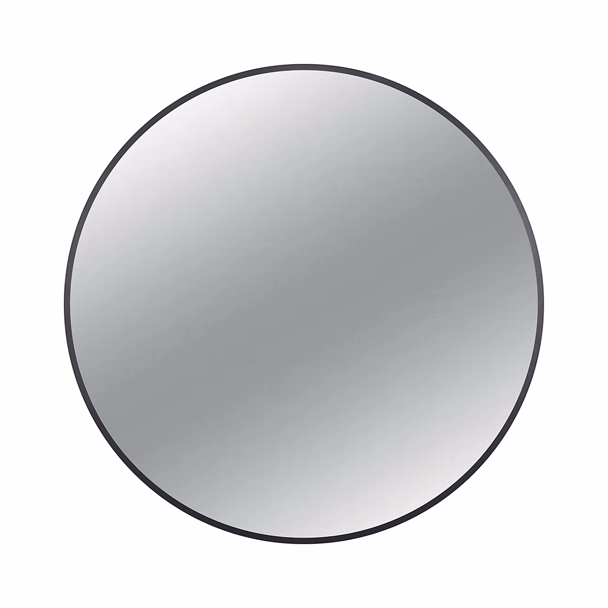 BALNEO | miroir de salle de bain rond noir CORINA BLACK 70 cm – miroir mural avec cadre en aluminium