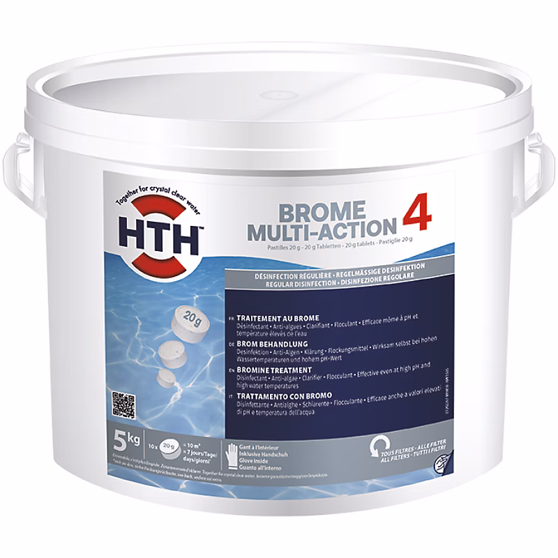 Brome multifonction hth BROME 4 Actions en pastilles 20 g – 5 kg