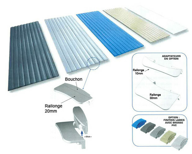 Volet piscine banc pvc oclair