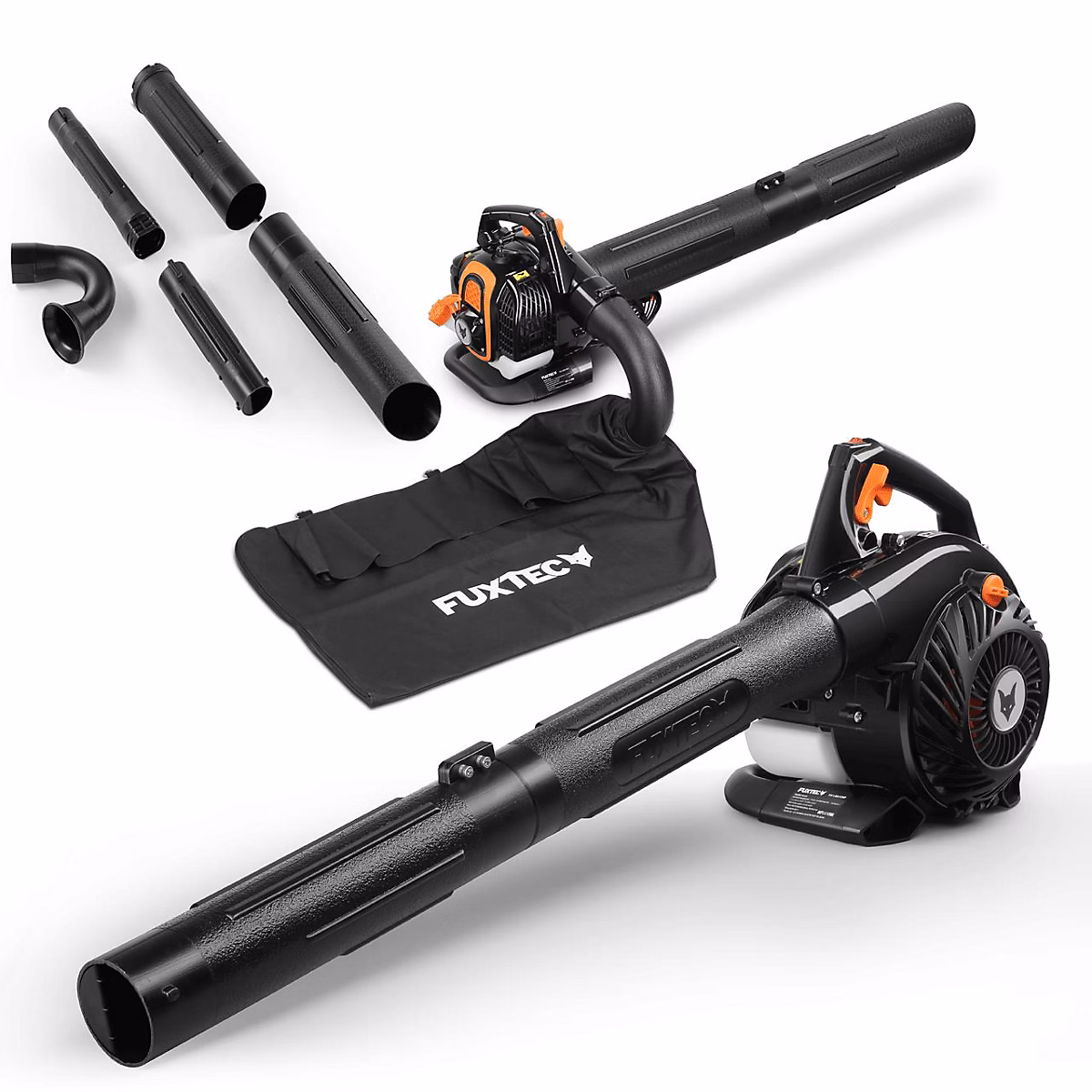 Aspirateur de feuilles mortes thermique – FUXTEC FX-LBS126P, 25, 4cm3 3en1 2 temps souffleur broyeur