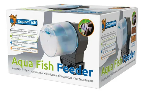 Un atout pour le jardin：Distributeur de nourriture pour aquarium coloris noir SuperFish Aqua Fish Feeder