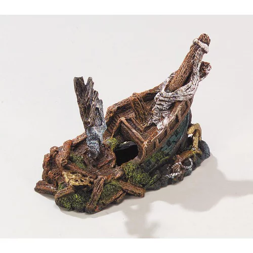 Une idée pour votre jardin:Décor d'aquarium galion épave taille L